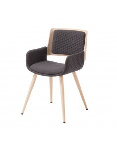 SILLA EREDA GRIS CON BRAZOS