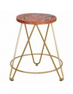 TABURETE EMERA ORO ZINCADO