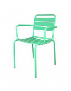 SILLA SALA VERDE AGUA METAL...