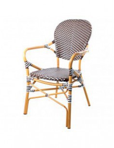 SILLA FATIMA  MARRON/BLANCA