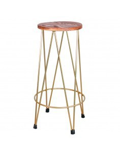 TABURETE REGAE ORO ZINCADO